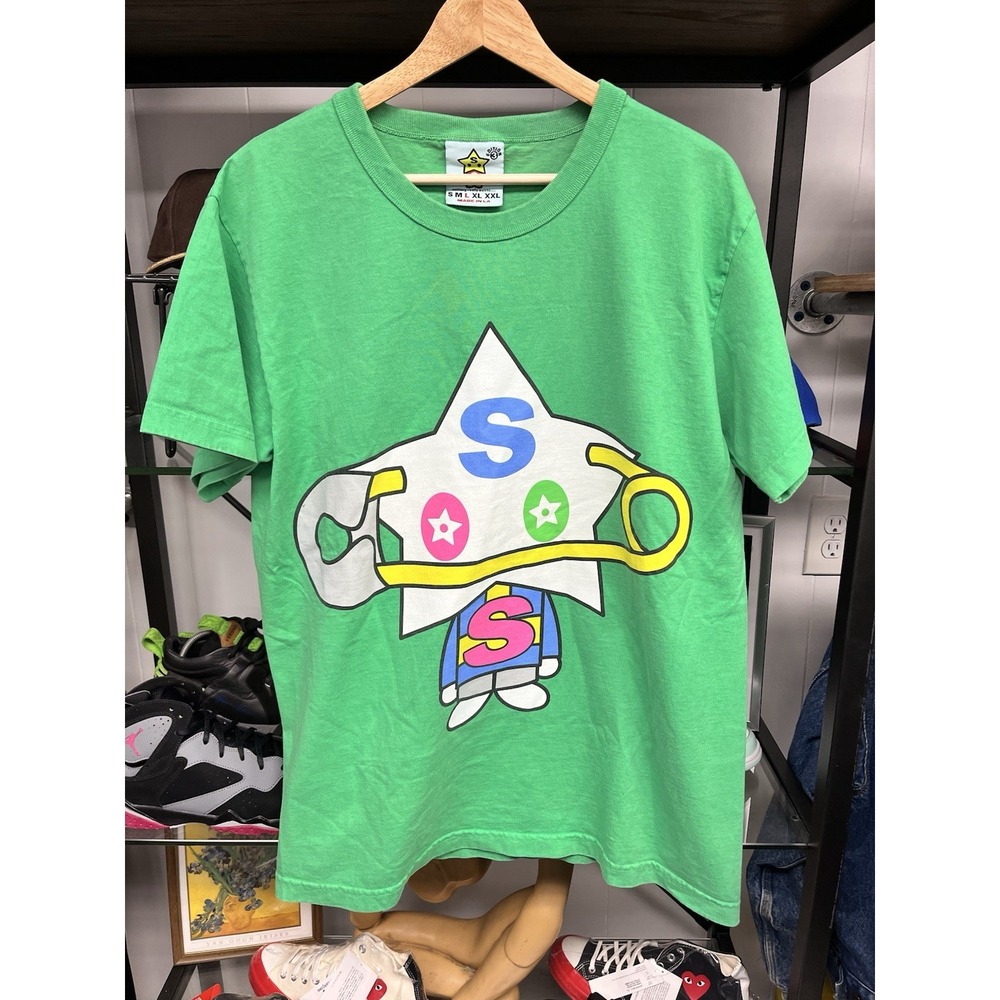 Sukamii Painstar Green T-shirt Size Large Made In USA Streetwear Hype